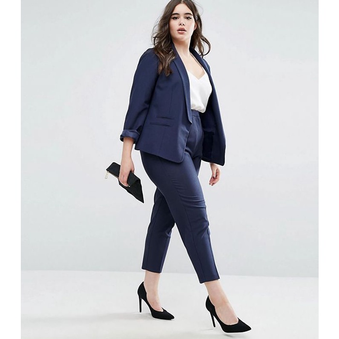 CELANA KANTOR FORMAL KERJA WANITA SLIMFIT BAHAN DASAR KAIN SIZE S - 4L