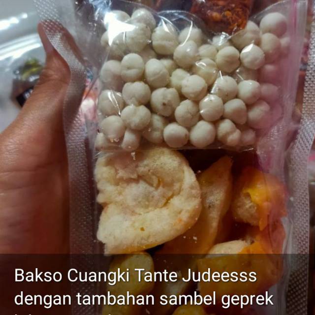 

Bakso otak2 ikan Cuangki Sambal Geprek