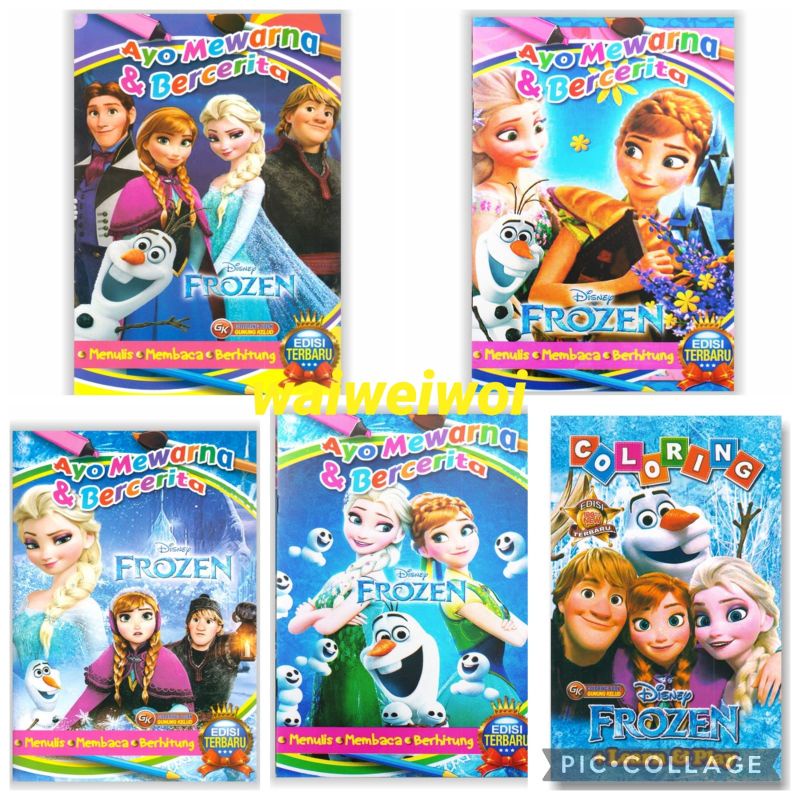 

Buku Mewarnai anak motif random FZ colouring coloring book cartun kartun animasi princess girl cewek