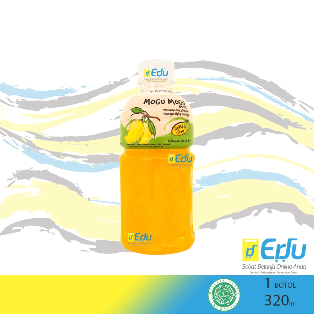 BOTOL Mogu Mogu Mangga Minuman Rasa Mango Dengan Nata De Coco Halal MUI - 320ml