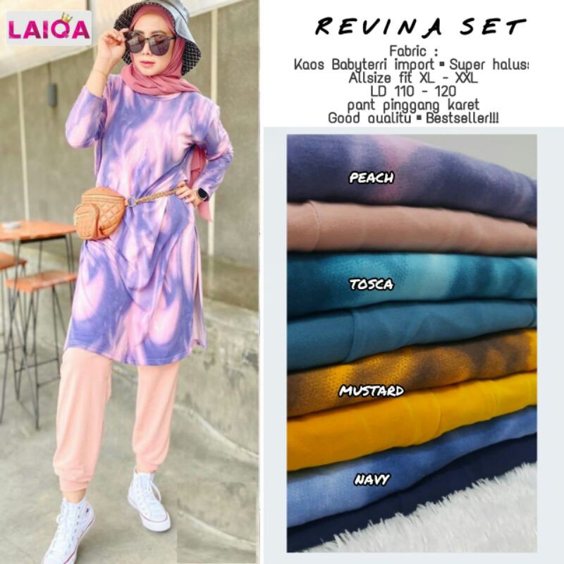 SETELAN JUMBO // Revina Set By Laiqa // Babyterry Import // Super Halus // Ld 110-120