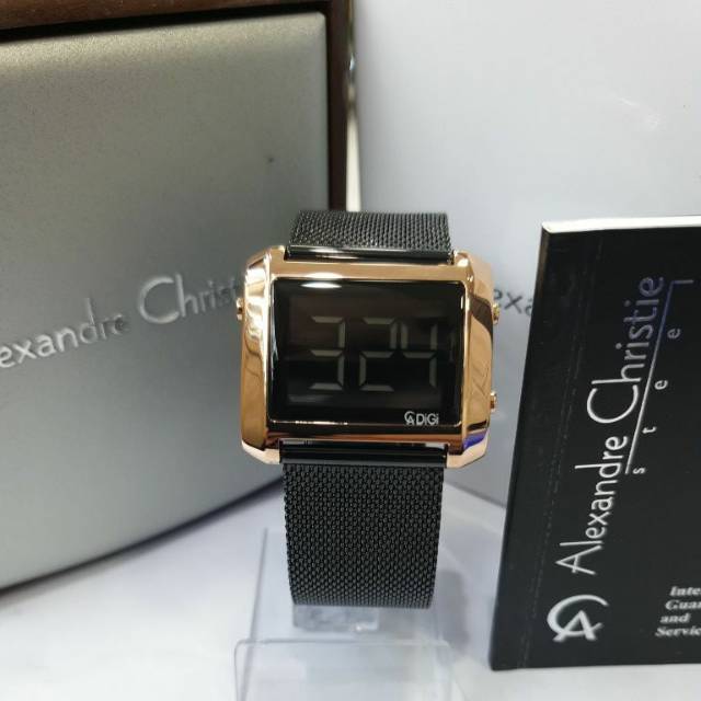 Jam tangan wanita Alexandre Christie AC9230LH Black RG original