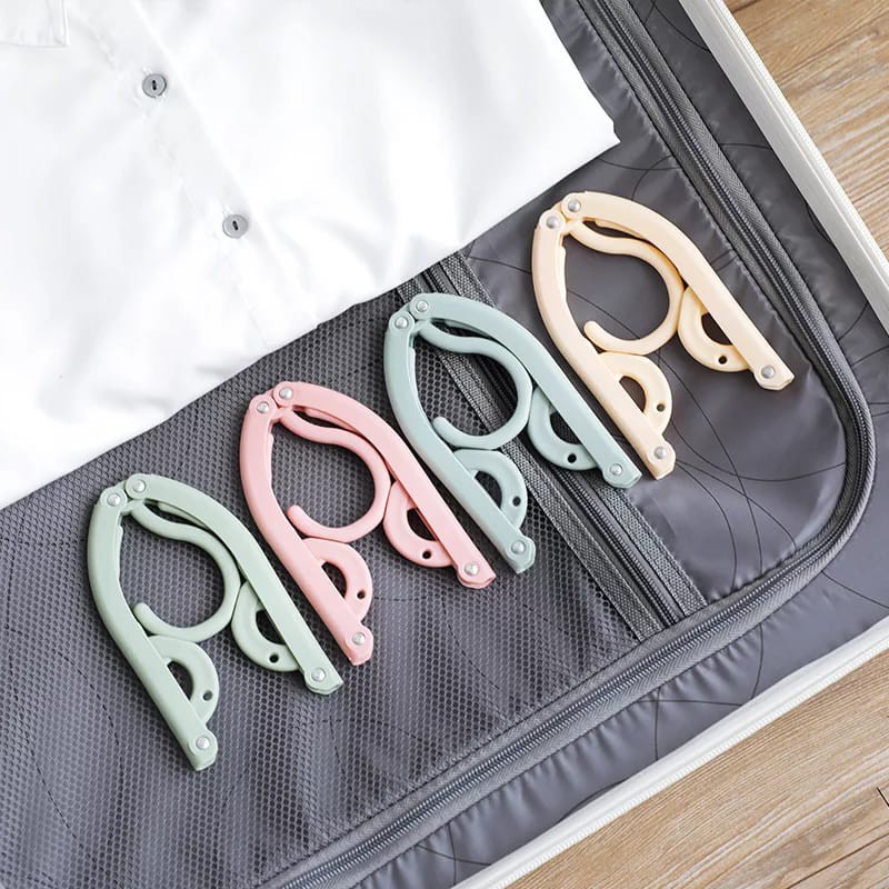 Hanger Baju lipat Warna Portable / Hanger Lipat Baju / Hanger Lipat Portable Anti Slip Untuk Travel [SS]