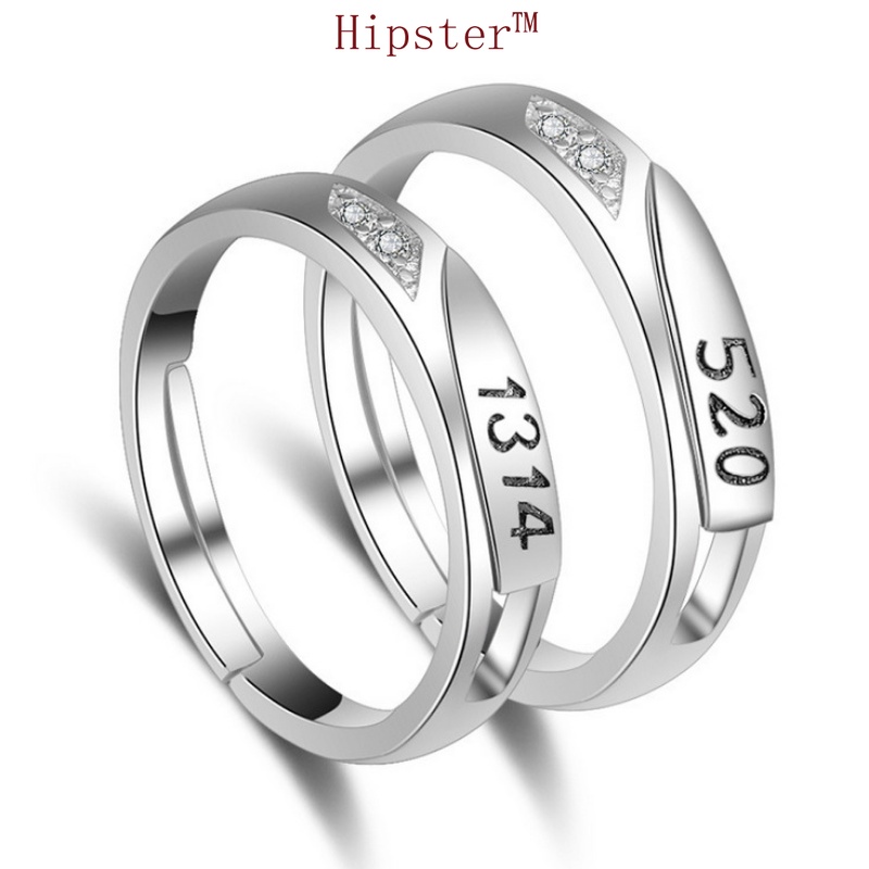 Korean Simple Personalized Temperamental Minority Couple Ring