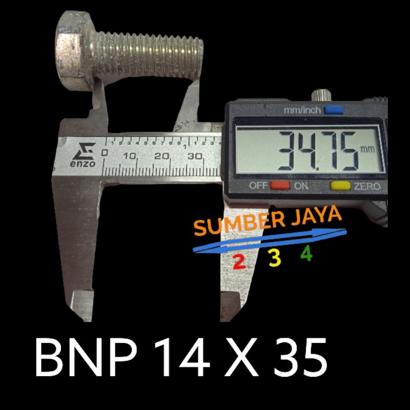 MUR BAUT BMP 14 X 35 / BNP 14 X 35 ISI 5 PCS TERMURAH