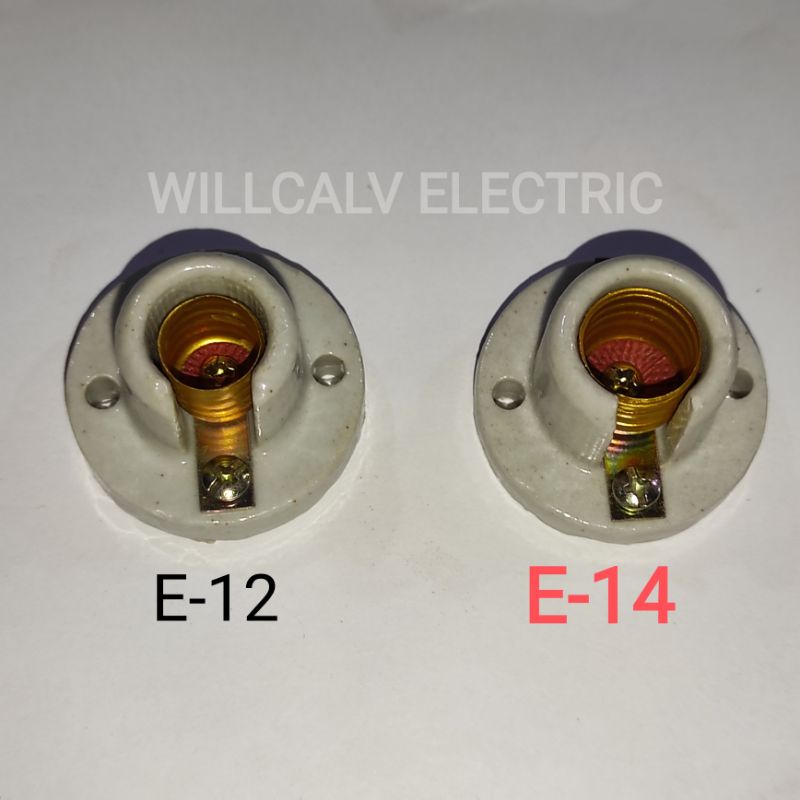 FITING KERAMIK E12 &amp; E14 / FITING KERAMIK E12 E14 / FITING LAMPU PORCELEIN E12 &amp; E14