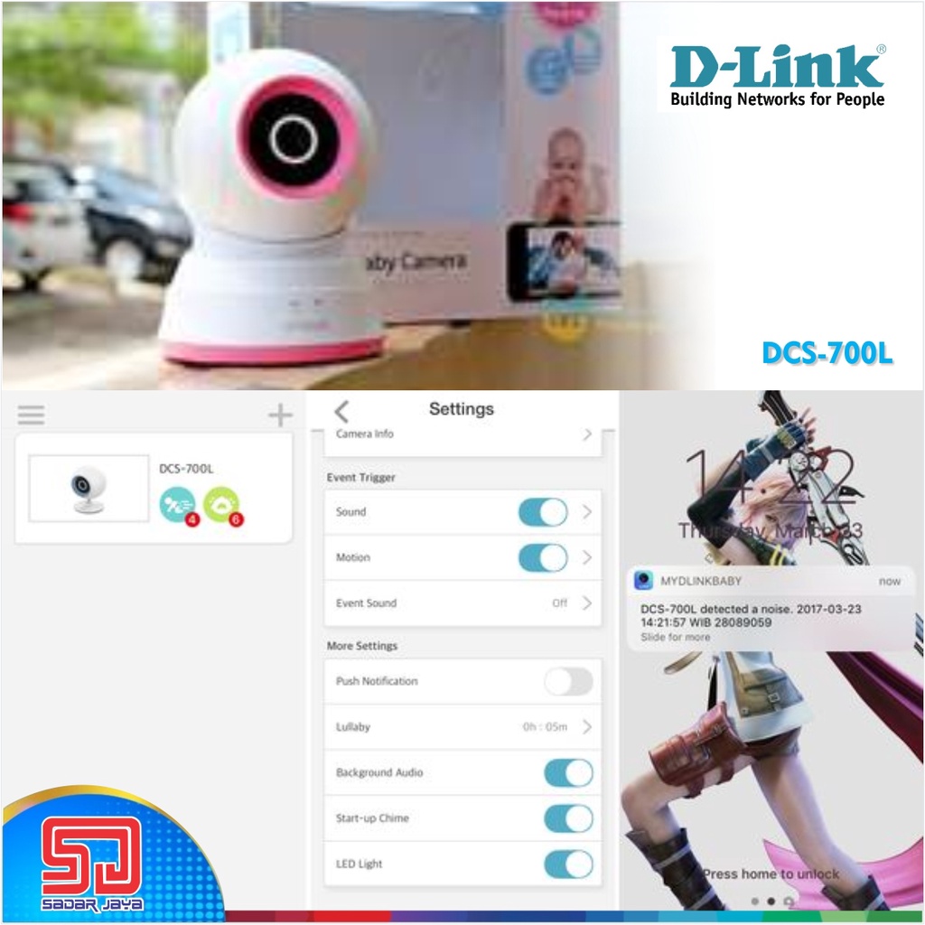 D-Link DCS-700L Webcam Wifi Baby Camera Kamera Pengintai Penjaga Bayi / Anak