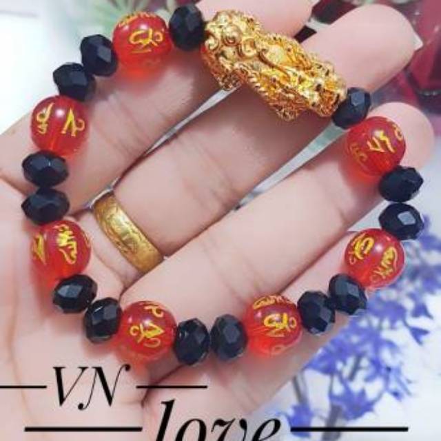 Xuping gelang naga lapis emas batu warna warni 0811