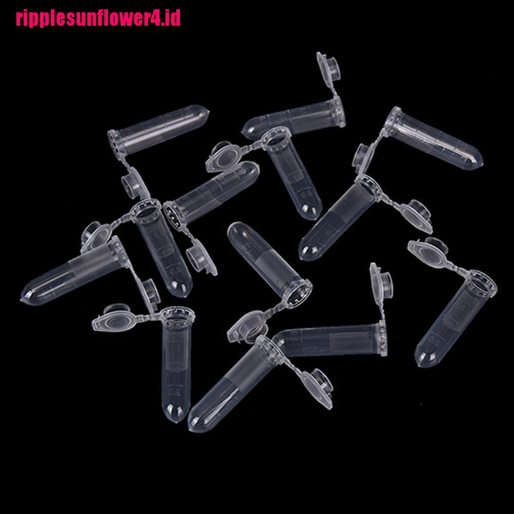 100pcs 2ml Vials Vials Plastik Bening Untuk Mikroskop