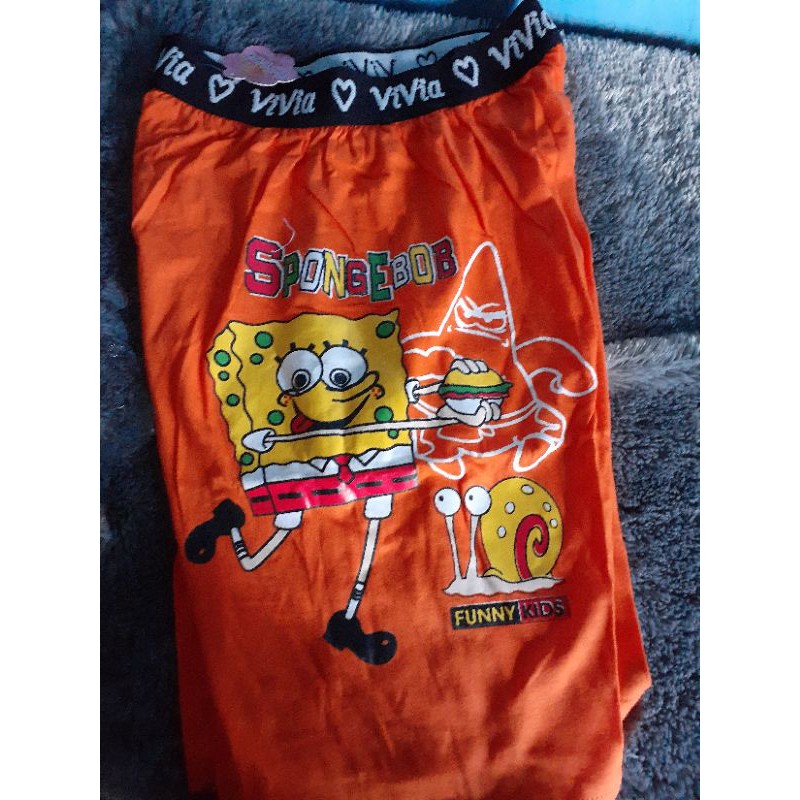 celana pendek/celana kolor spongebob orange