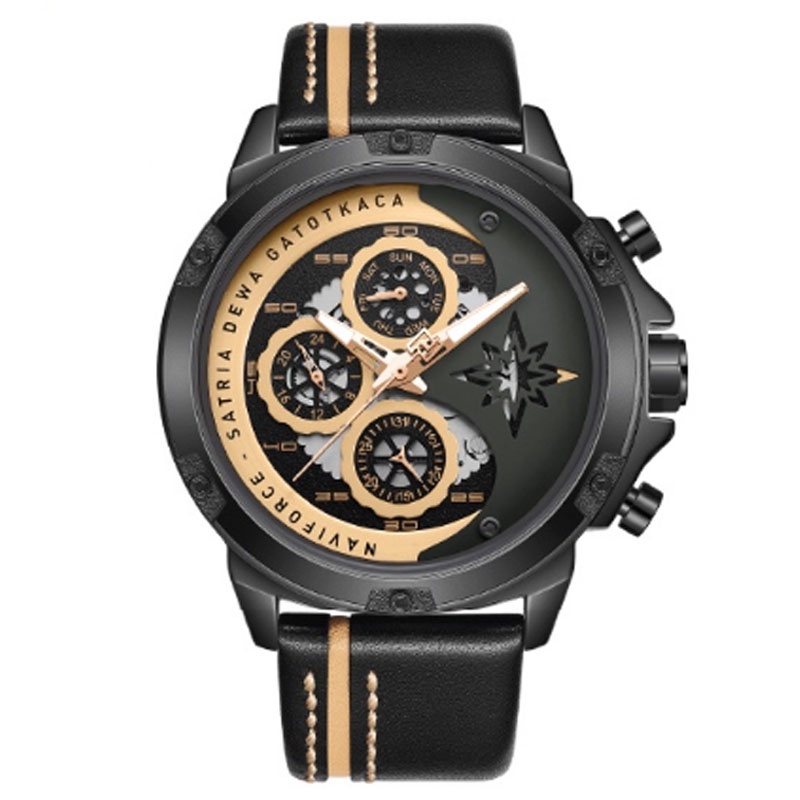 JAM TANGAN NAVIFORCE 9110 M3 KL LA MEN - KULIT - HITAM NAVIFORCE ORIGINAL 9110 JAM NAVIFORCE 9110 JA