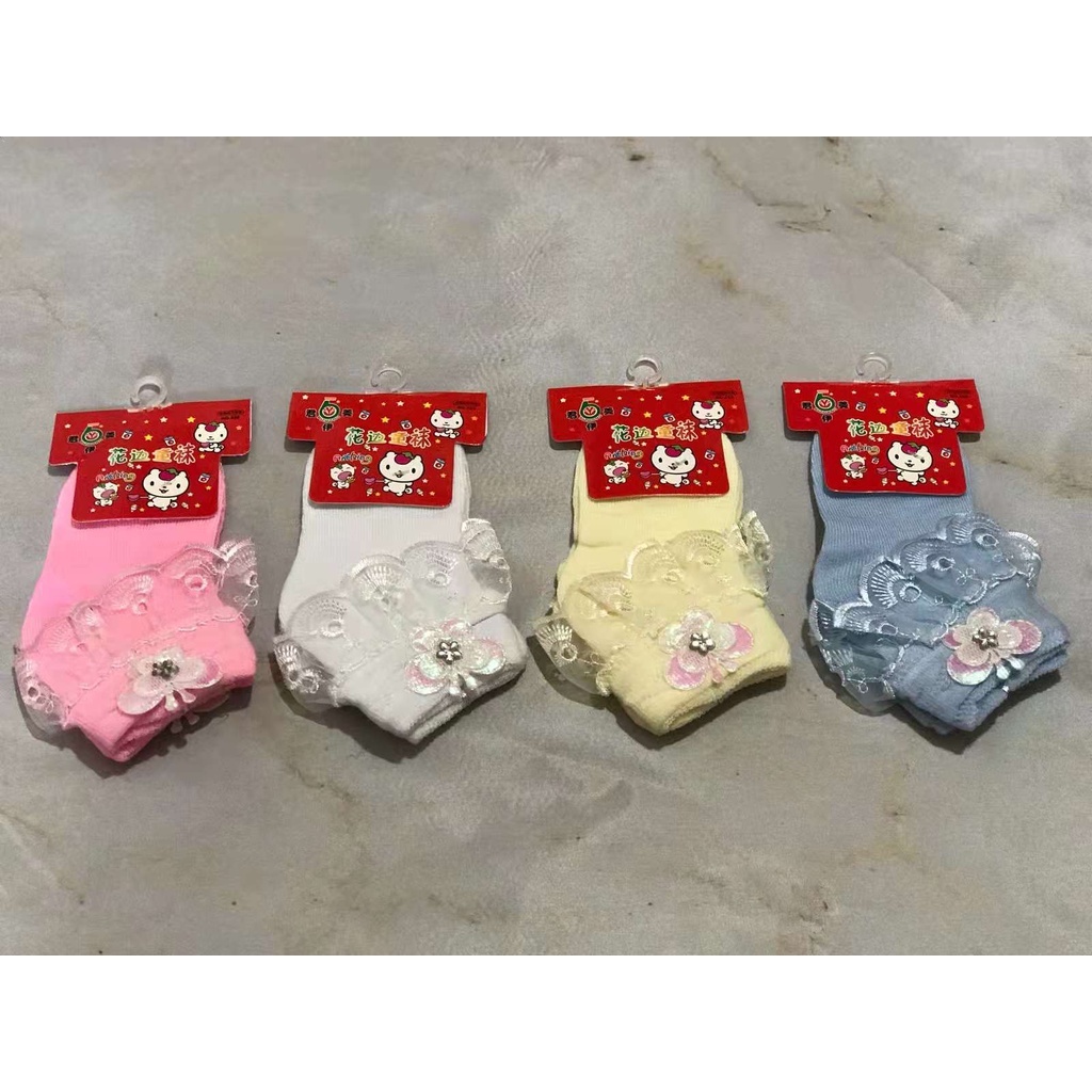 Kaos Kaki Anak Kid Socks Renda Warna Warni Ukuran 1-11 Tahun