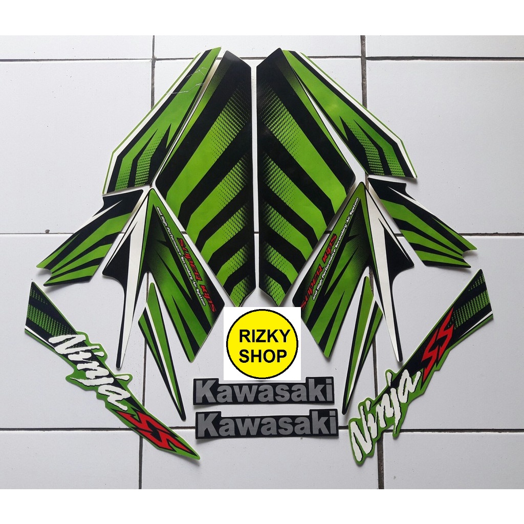 striping sticker kawasaki ninja ss 2015 hijau