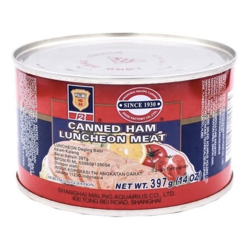 

Maling canned ham luncheon meat (pork contained) 397 gr