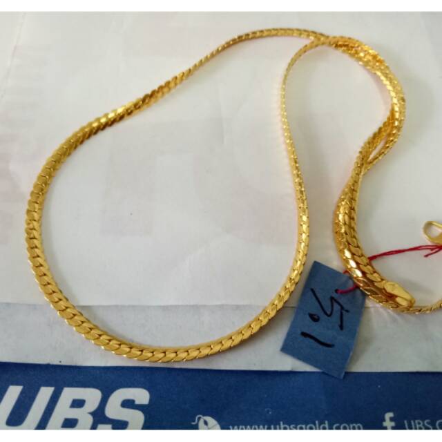 Kalung emas  rantai  emas  asli berat 5 gram kadar 875 ubs  