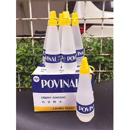 Lem Kertas Povinal Glue Cair Botol Bening Slime DIY Murah Kerajinan Praktis Kreatifitas