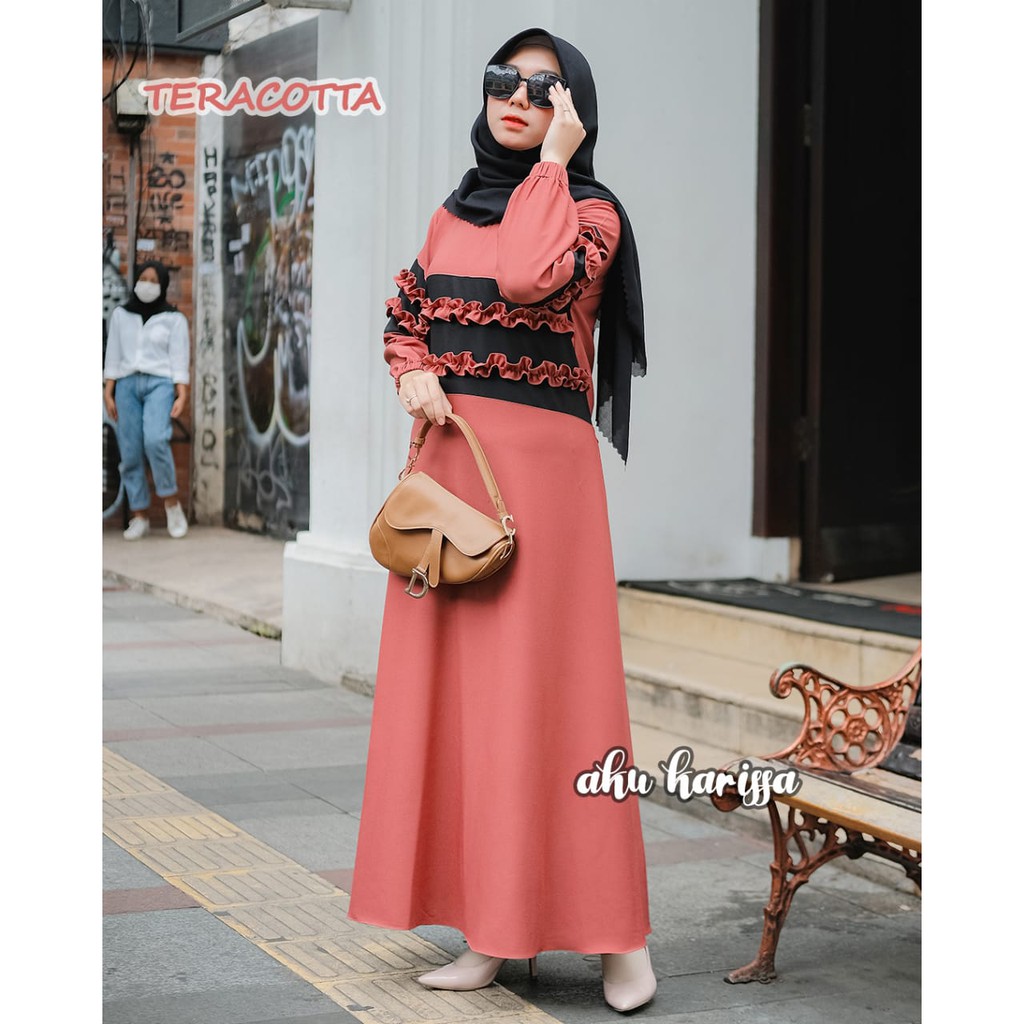 Gamis DESTIRA AKU KARISSA original Itycrepe new model full kancing