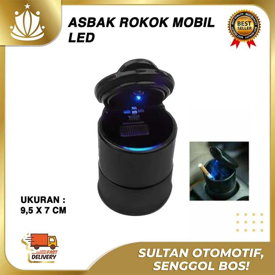 Asbak Mobil Tempat Abu Rokok Lampu LED Ashtray Cup Car