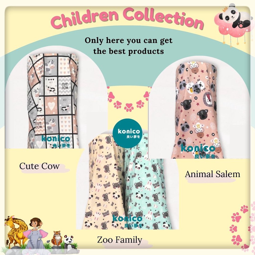 Bahan Kain Sprei Bahan MIKROTEX Motif Animal anak Meteran (kain meteran)