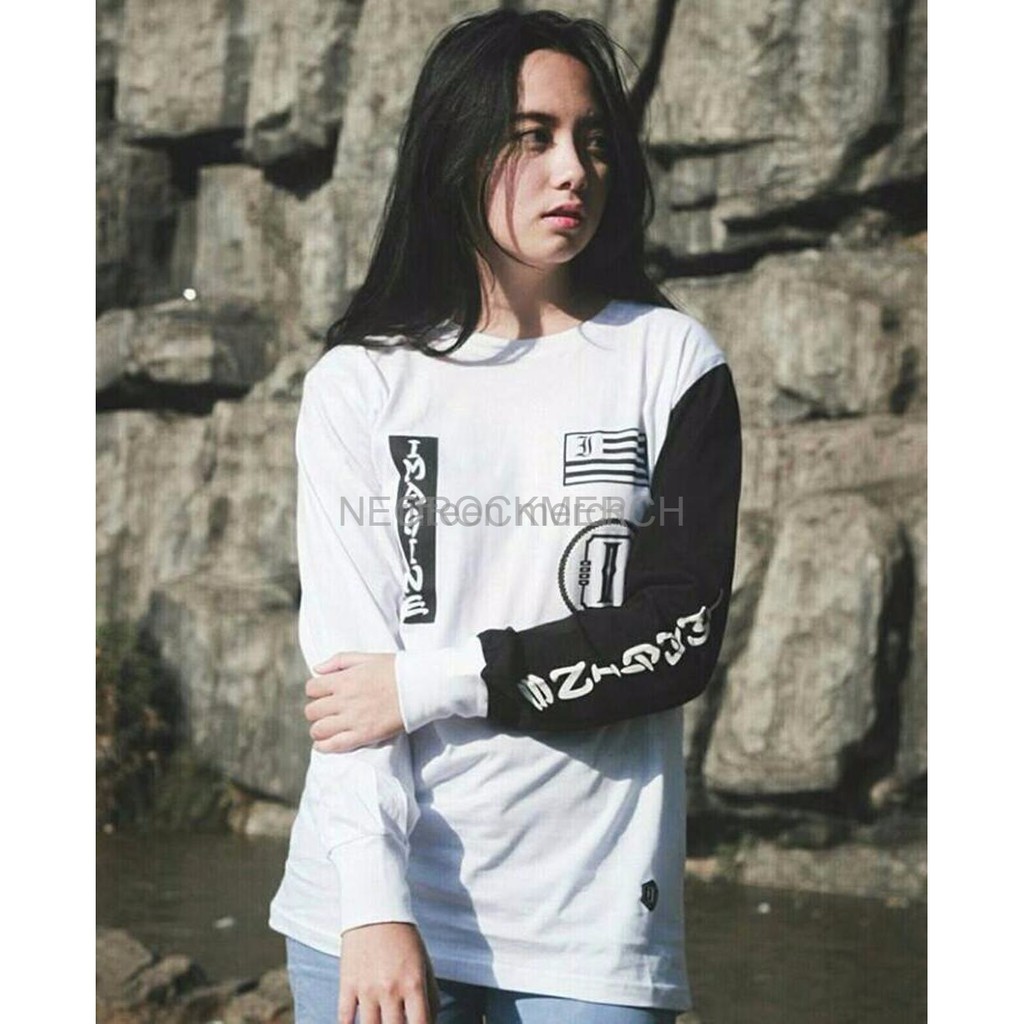 Hot Promo Baju Kaos Distro Lengan Panjang Kaos Kekinian Warna Hitam