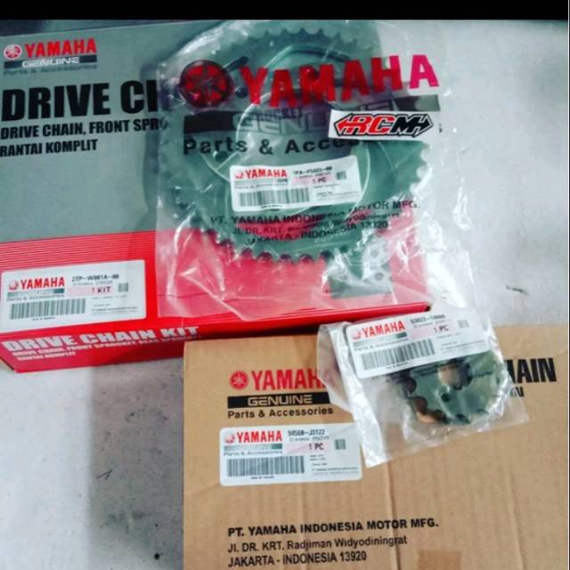 DRIVE CHAIN KIT SET GER GIR GEAR BELAKANG 43 DEPAN 14 DAN RANTAI VIXION R VVA NVA ALL ADVANCE NEW 2TP-W001A-00