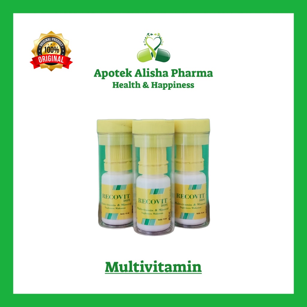 Recovit Drops 10ml-Recovit Baby Drop Multivitamin Tumbuh Kembang/Nafsu Makan Bayi/Balita/Batita/Recofit/Rekofit/Rekopit Drop