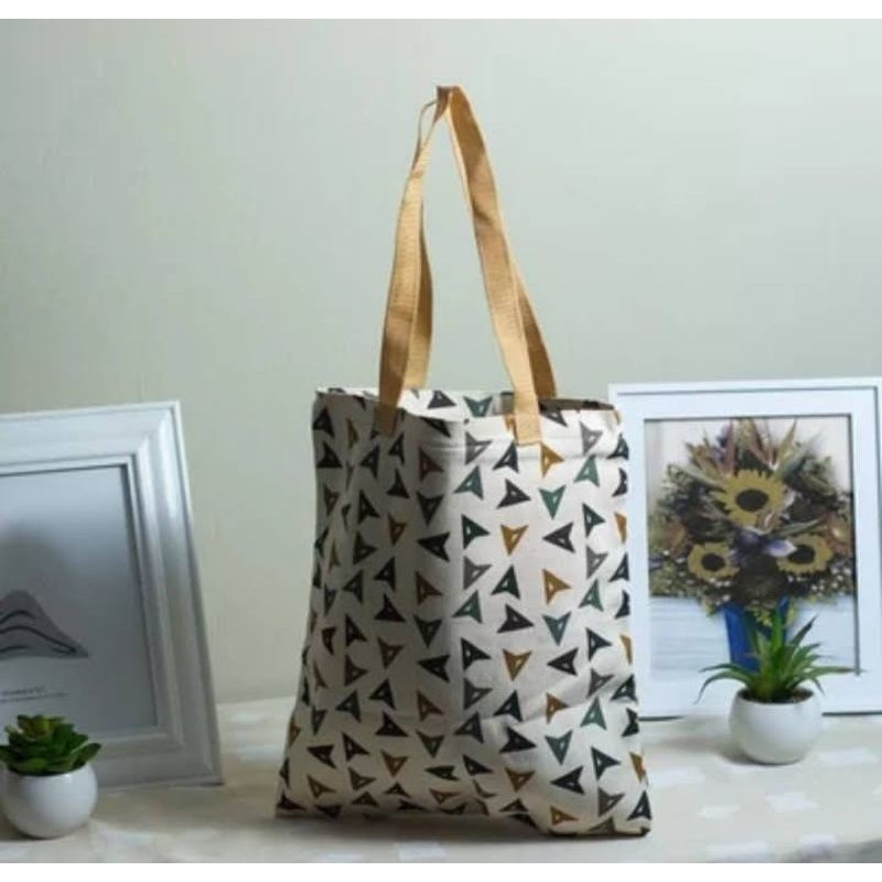 Totebag kanvas motif mata panah-tas totebag kanvas-tas selempang