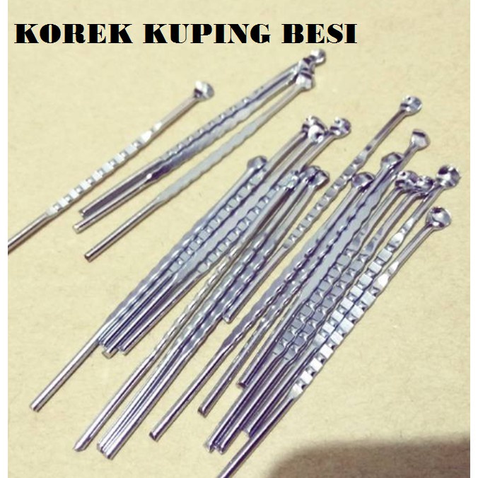 KOREK KUPING BESI KECIL / ALAT PEMBERSIH TELINGA / KOREK KUPING BESI CHROOM (VHJKT)