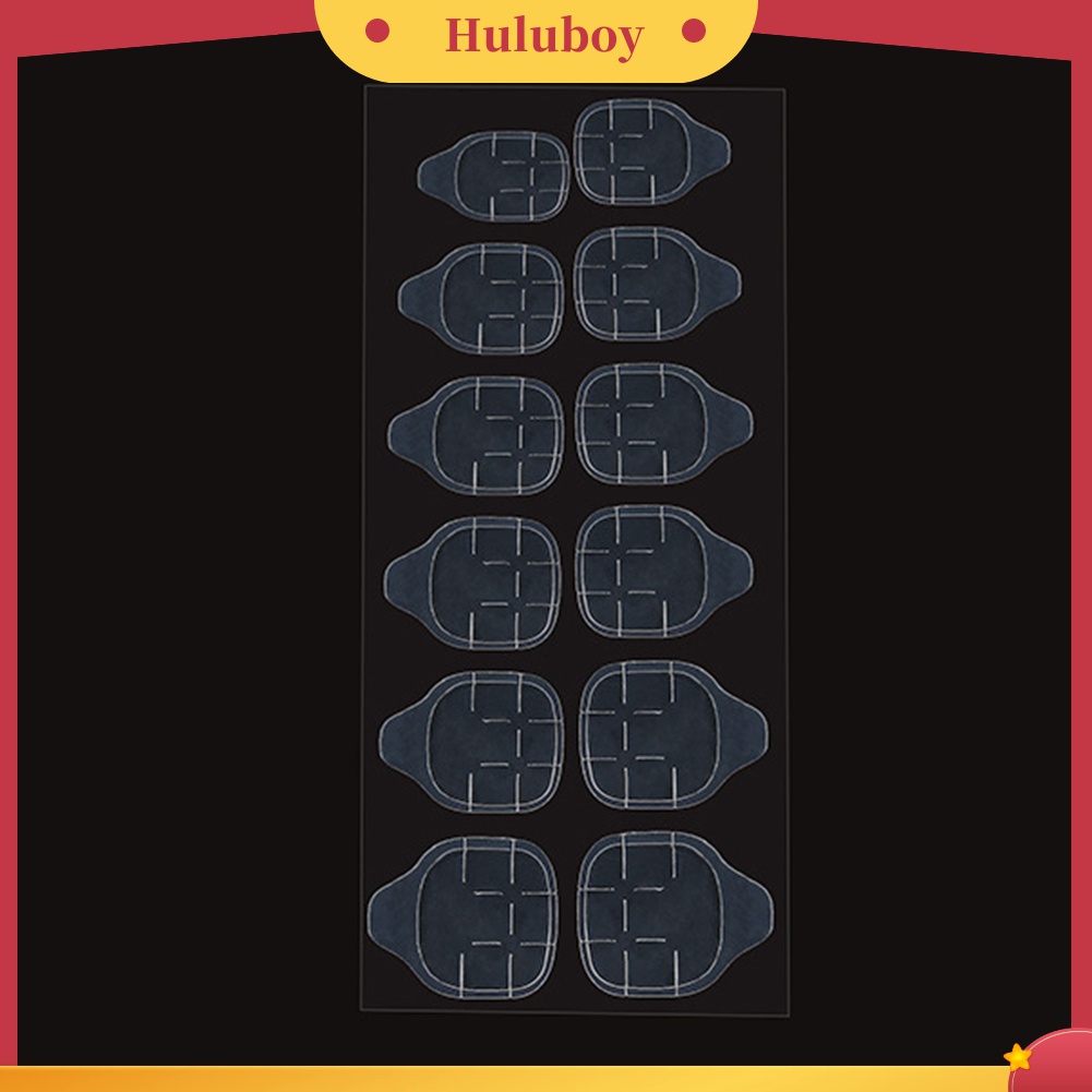 Huluboy Huluboy♡ 120pcs Stiker Kuku Palsu Dua Sisi Warna Transparan