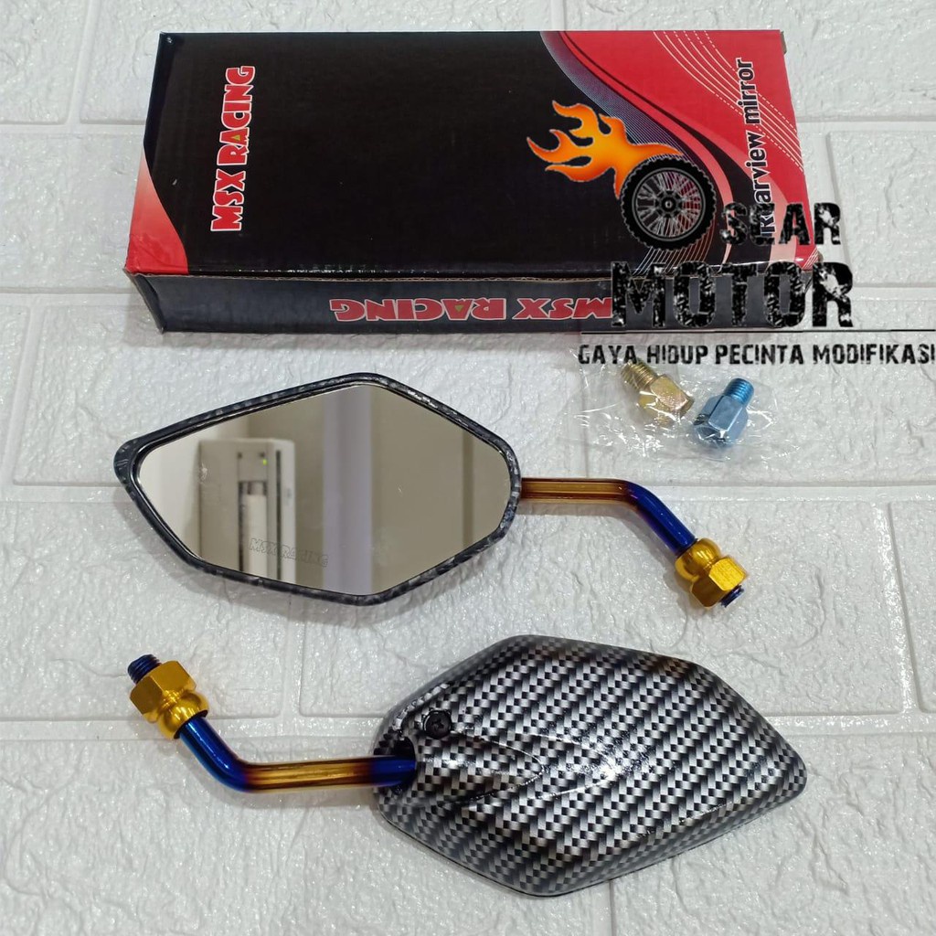 Spion Carbon Model Jupiter Mini Karbon Universar Honda Yamaha Beat Mio Scoopy Vario Nmax Fino Gnio Motor