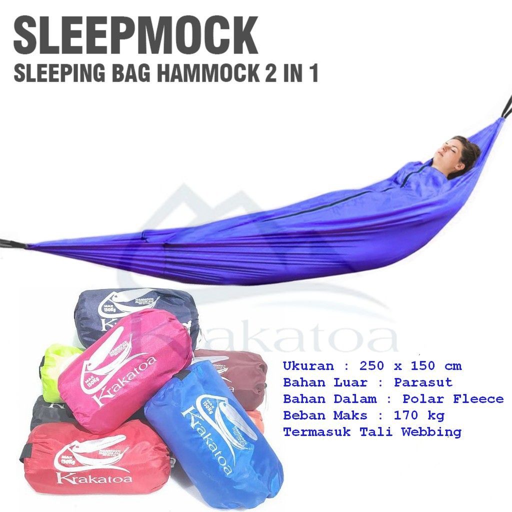 【COD】 SleepMock` Kombinasi 2-in-1 Sleeping Bag dan Hammock` SleepingBag Hamock SleeMock Semok