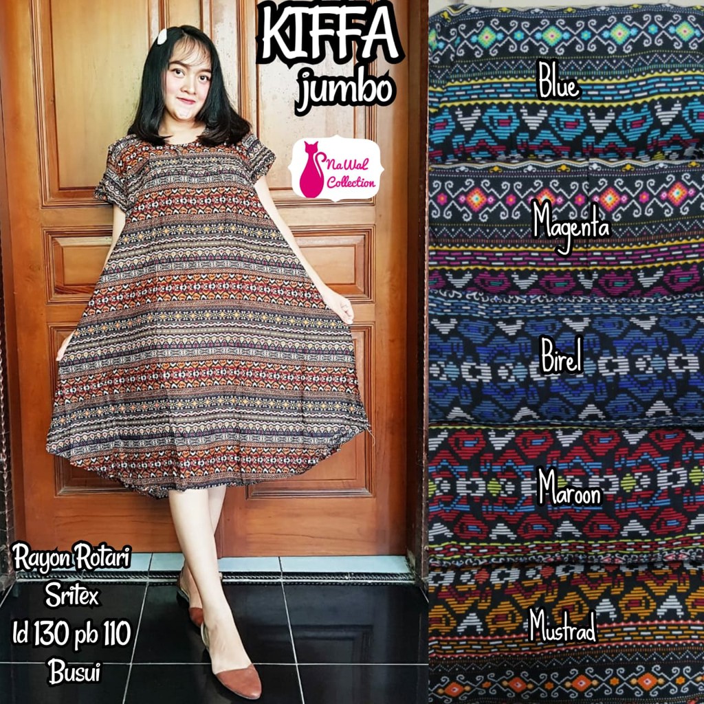 Daster Rok Kiffa Jumbo - Busui Friendly