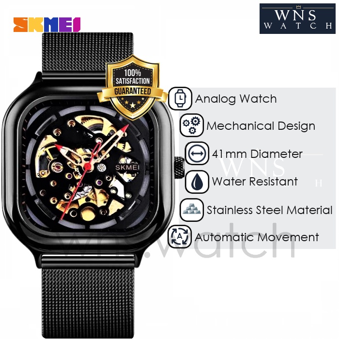 [LIMITED] Jam Tangan Rantai Pasir Analog Original Pria Mechanical Automatic Business Luxury Unique W