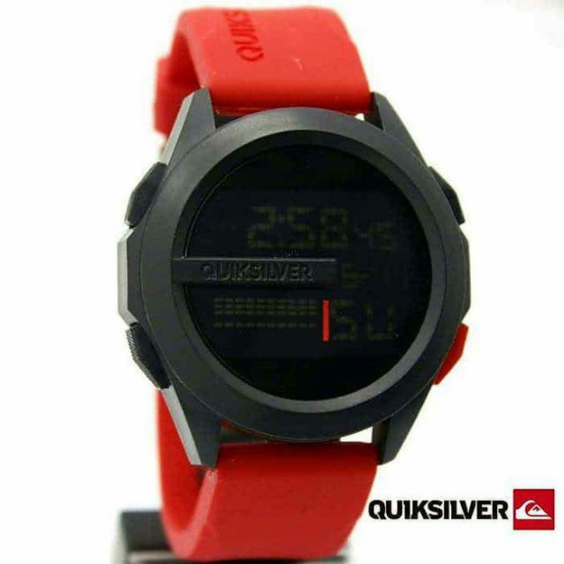 (Grosir)Jam Tangan Pria QuickSilver Digital Water Resist Strap Rubbee(Terima Cod)