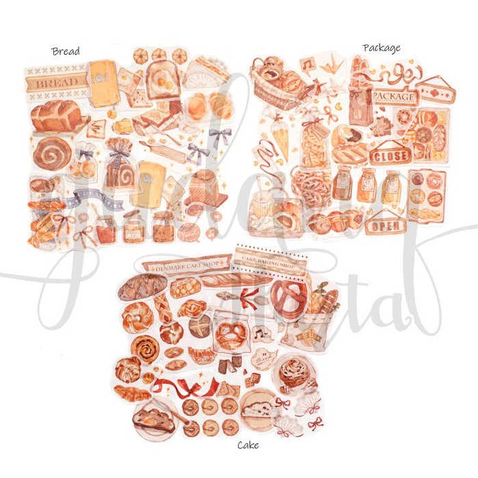 Stiker Delicious Bakery Sticker Roti Minuman Makanan Enak DIY Scrapbook GH 314810