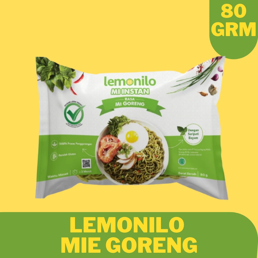 

Mie goreng Sehat Lemonilo Halal TANPA Bahan Pengawet ASLI Vegan Murah
