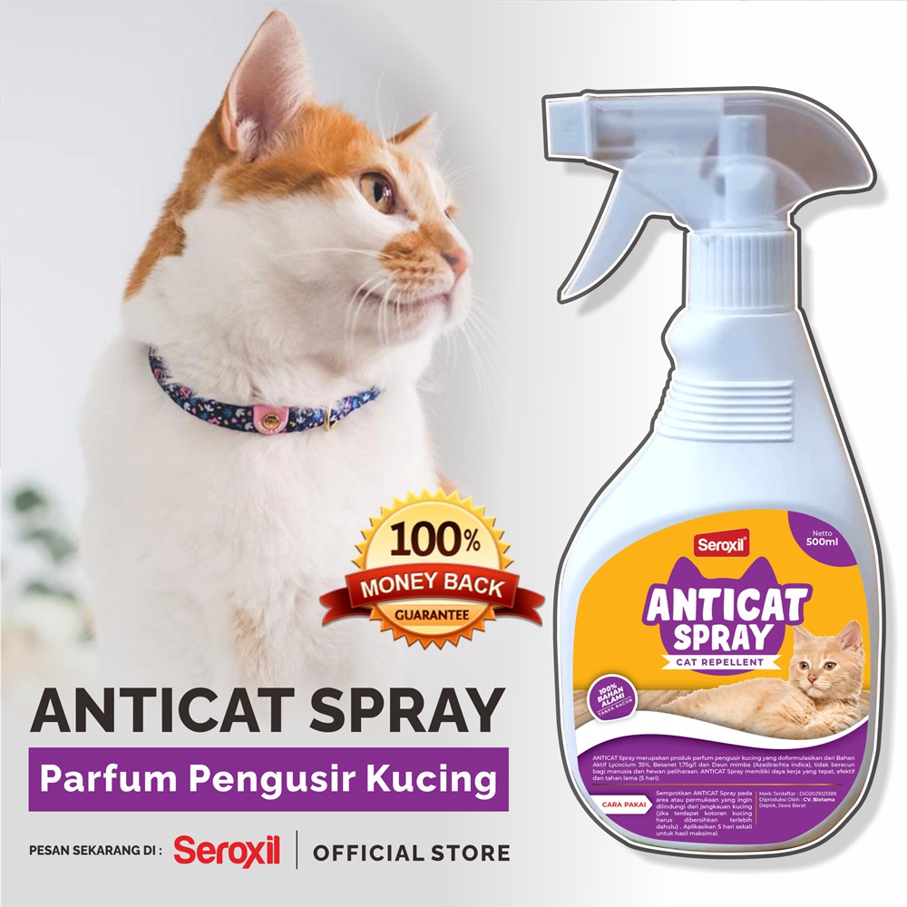 Parfum Pengusir Kucing BAB PUP Sembarangan Cat Repellent 500ml - Seroxil