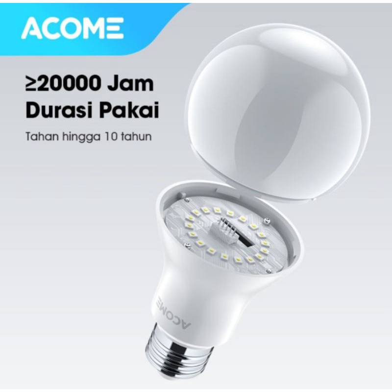 Acome Lampu Bohlam Smart WIFI LED 12W RGB Garansi Resmi 1 Tahun AL01