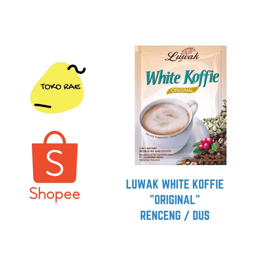 

Luwak White Coffee "ORIGINAL" - 20gram renceng