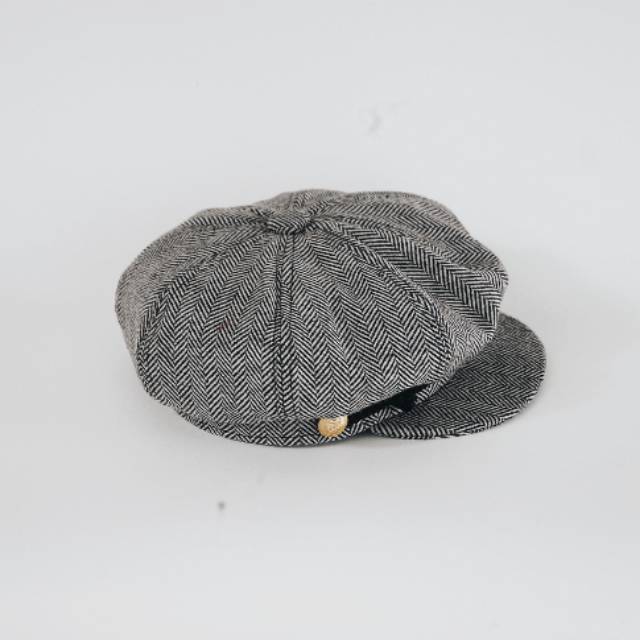 Topi fiddler cap pelaut abu