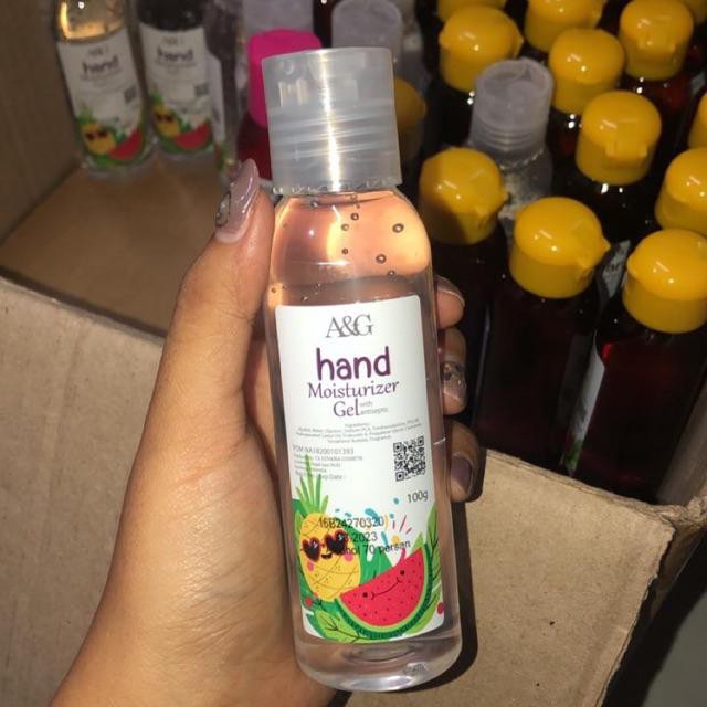 HAND SANITIZER GEL 100 ML BPOM ANTISEPTIK PEMBUNUH PEMBASMI KUMAN TANGAN A&amp;G MOISTURIZER 100ML SPRAY