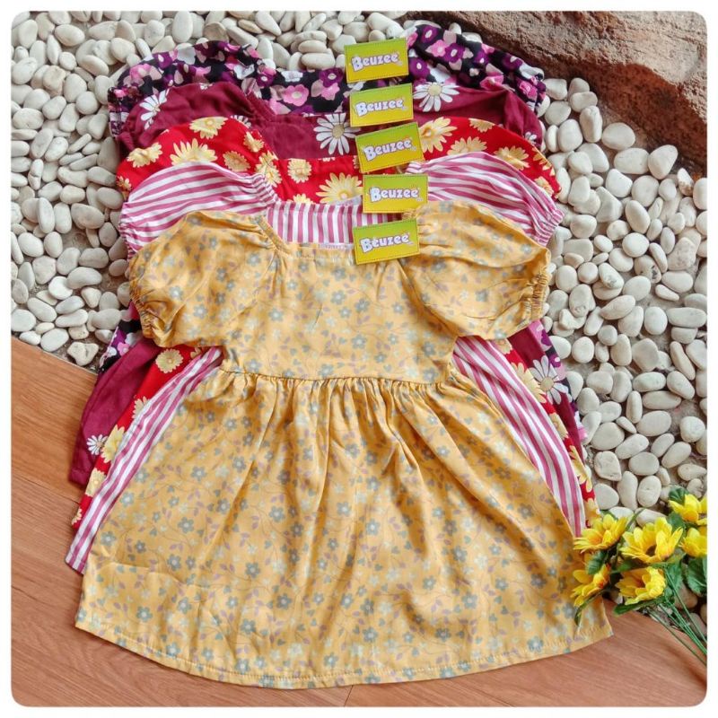 PILIH MOTIF Dress Kalina Beuzee Dress Anak Rayon Premium Dress Bayi Lucu KIDS 1-4 TAHUN