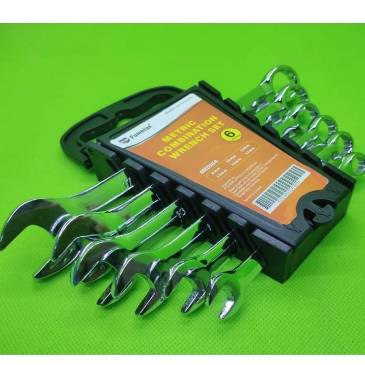 KUNCI RING PAS SET 6PCS 8-17MM/Kunci Ring Pas Kombinasi Wrench Spanner/RING KUNCI PAS SET