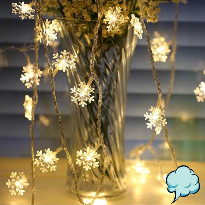 [COD] Lampu Hias Dekorasi Snowflake Bintang Christmas Natal Tumblr Light Battery 20 LED 3 Meter Decorative Lamp Hiasan Pesta Ulang Tahun Wedding Dekor Kamar Aesthetic Unik Murah Tumbler