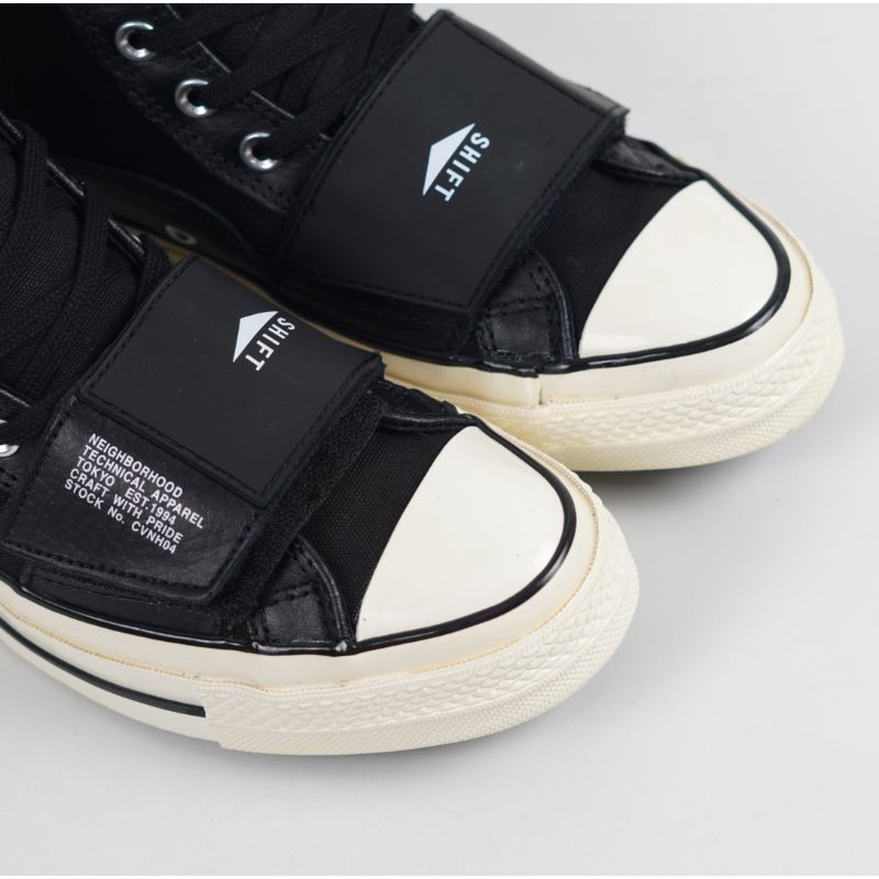 Sepatu Nieghborhood X Converse Chuck Taylor 70s Hi Black White