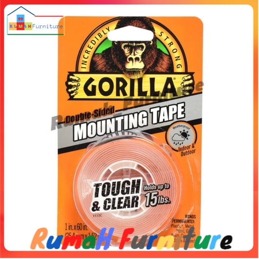

Gorilla Double Tape Tough & Clear 2.5 Cm