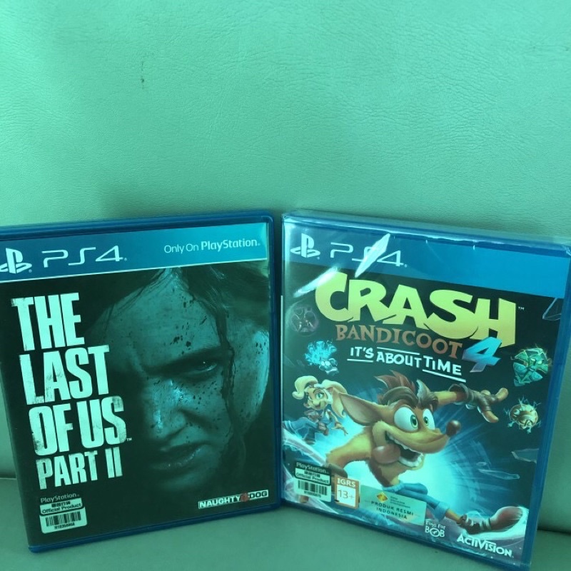 kaset bd ps4 borongan last of us2second n crash new s