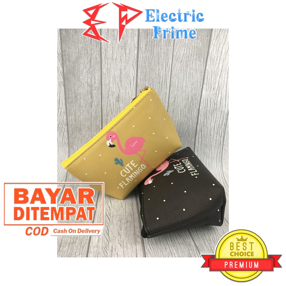 Pouch Kosmetik Mini Penyimpanan Serbaguna Anti Air Tas Make Up Rias Flamingo 0015