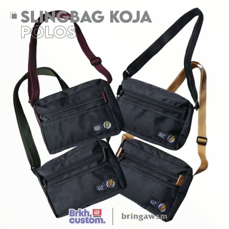 Slingbag Koja | tas selempang polos | tas distro | brkhcustom| pria dan wanita