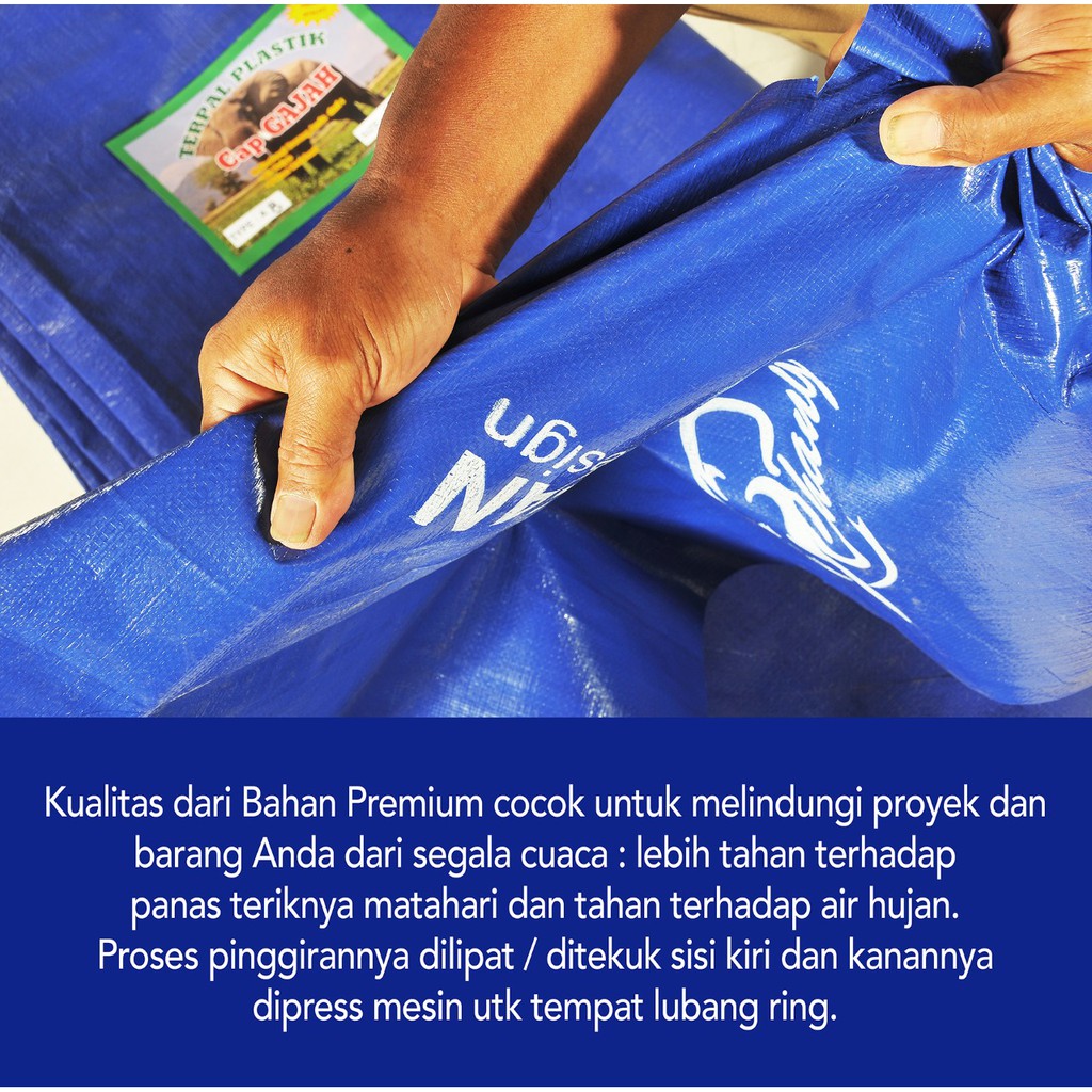 TERPAL PLASTIK A8 Ukuran 3x3 Meter Merk CAP GAJAH